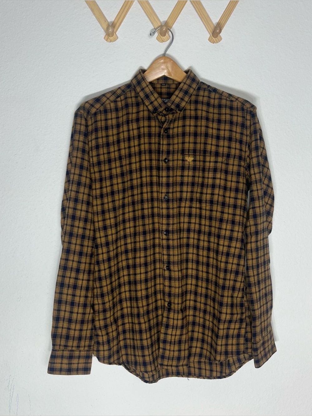 GIORGIO ARMANI • Men's Plaid Button-Down Shirt